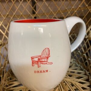 Rae Dunn White and Red Dream Mug